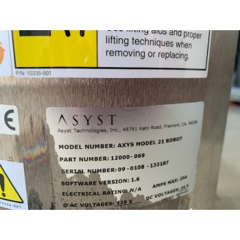 ASYST 12000-069 Model 21 Robot